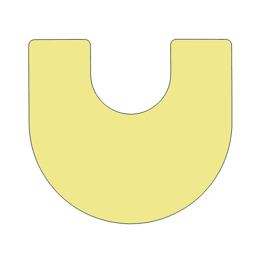60''W x 66''L Horseshoe Yellow Thermal Laminate Activity Table - Height Adjustable Short Legs