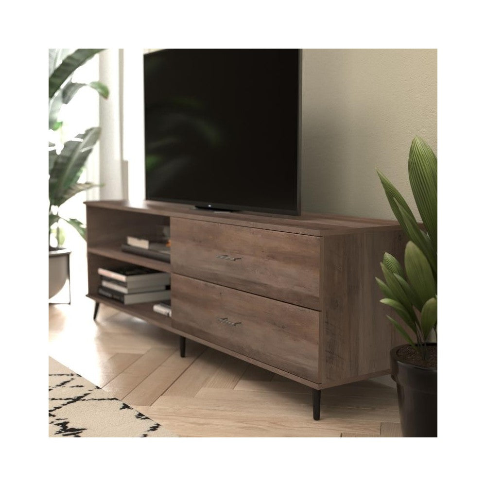 60" Walnut Storage TV Stand