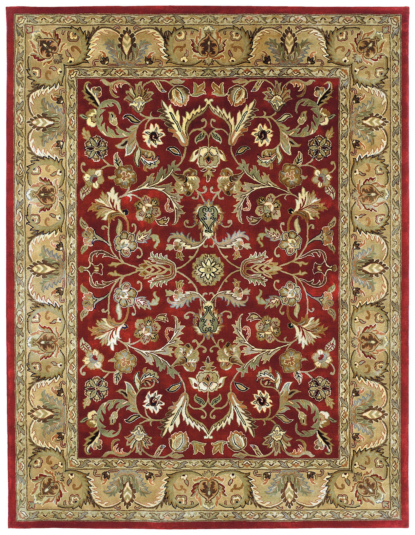 Kaleen Mystic Collection Dark Red Area Rug 5' x 7'9"