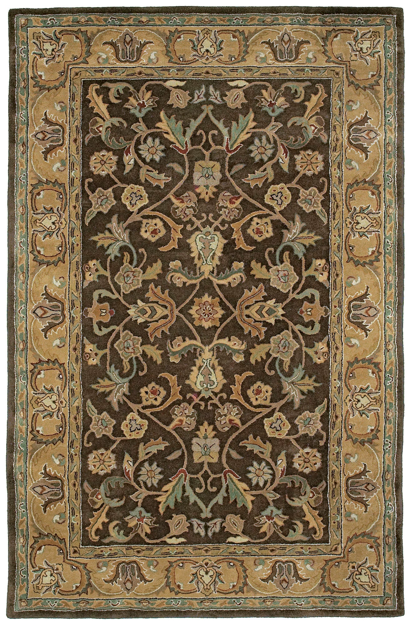 Kaleen Mystic Collection Dark Chocolate Throw Rug 2' x 3'