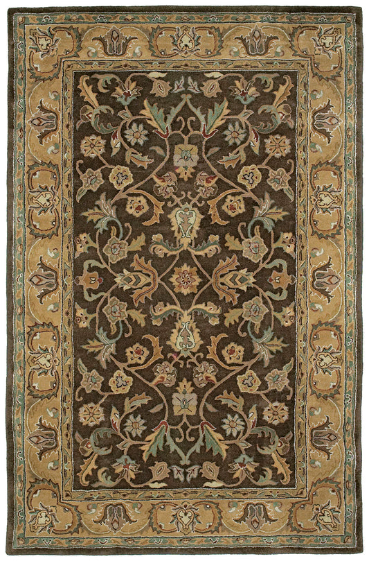Kaleen Mystic Collection Dark Chocolate Throw Rug 2' x 3'