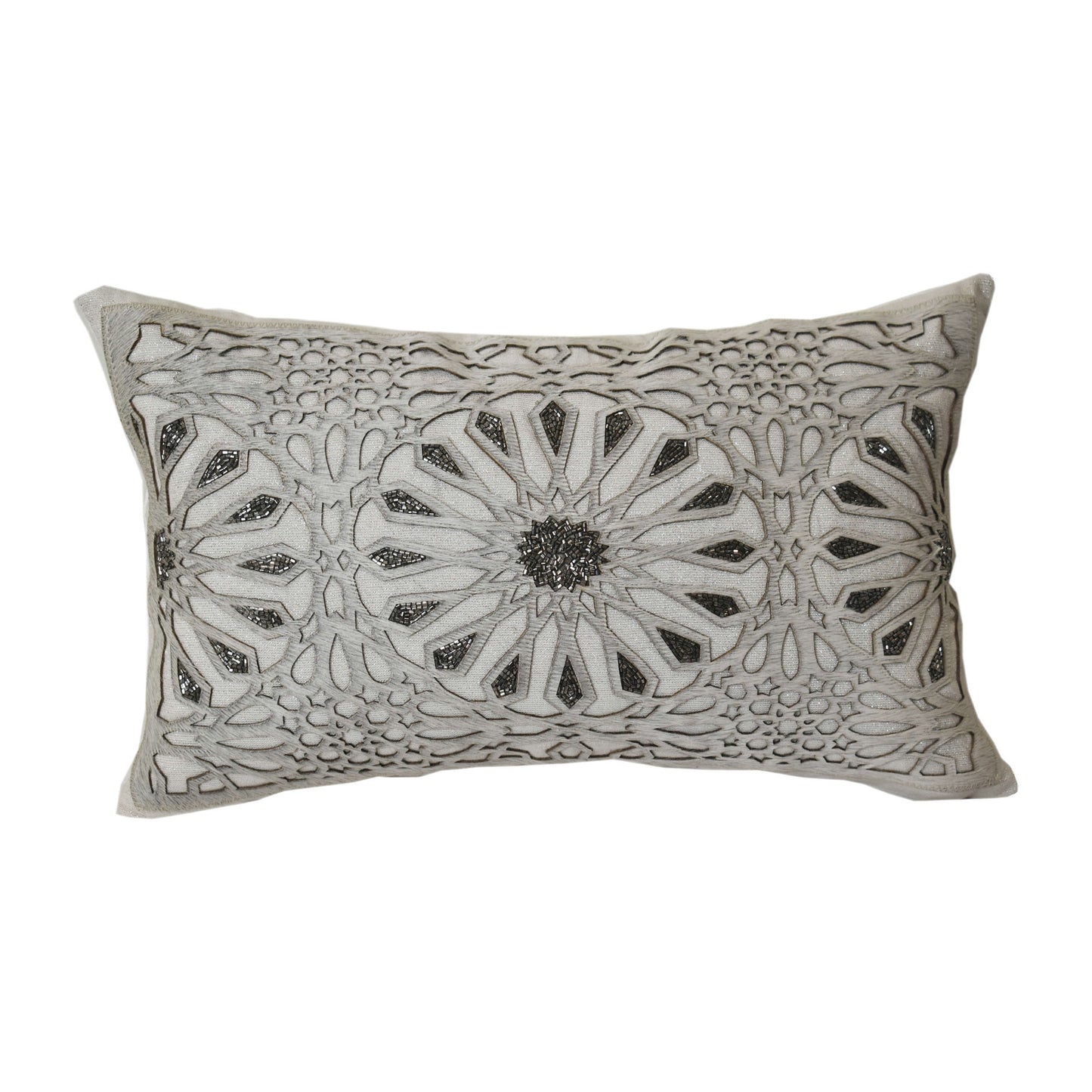 20x12" Cotton, Star Hand Embroidery Decorative Pil