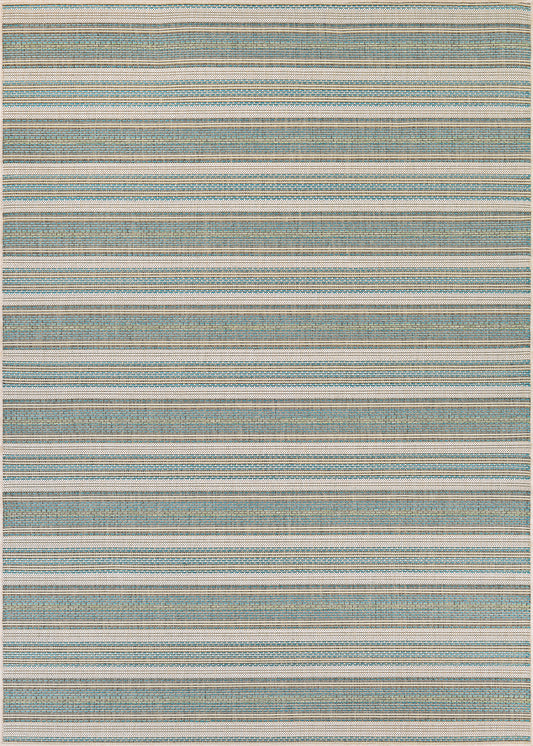 Couristan Monaco Marbella Blue Mist-Ivory Rug 3'9" x 5'5"