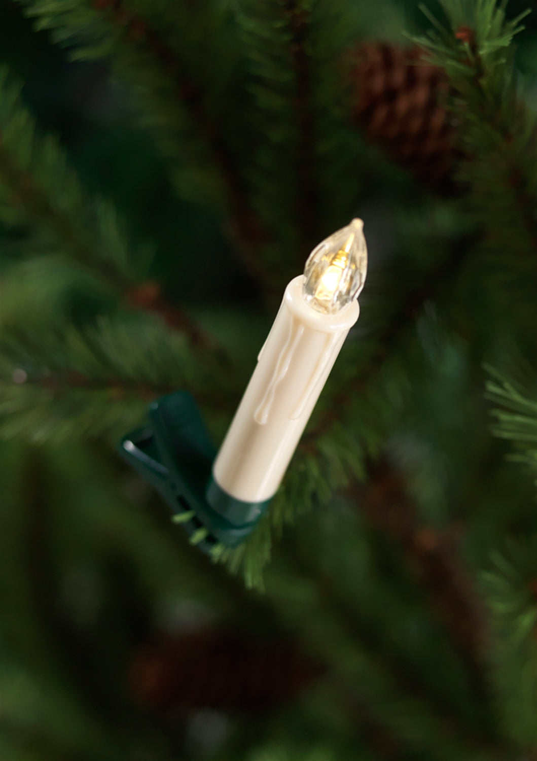 Led Clip-On Taper Candles (Set Of 24) W/Remote 4"H