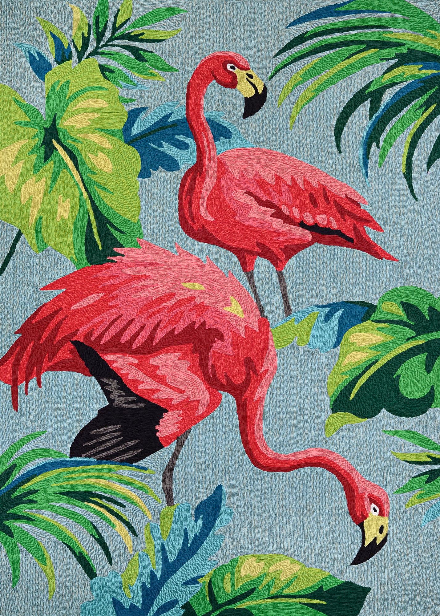 Couristan Covington Flamingos Multi Round Rug 7'10" x 7"10"
