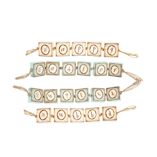 Happy Easter Blocks (Set Of 4) 26"-32"L Mdf