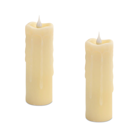 Simplux Votive W/Moving Flame (Set Of 2) 2"Dx6"H