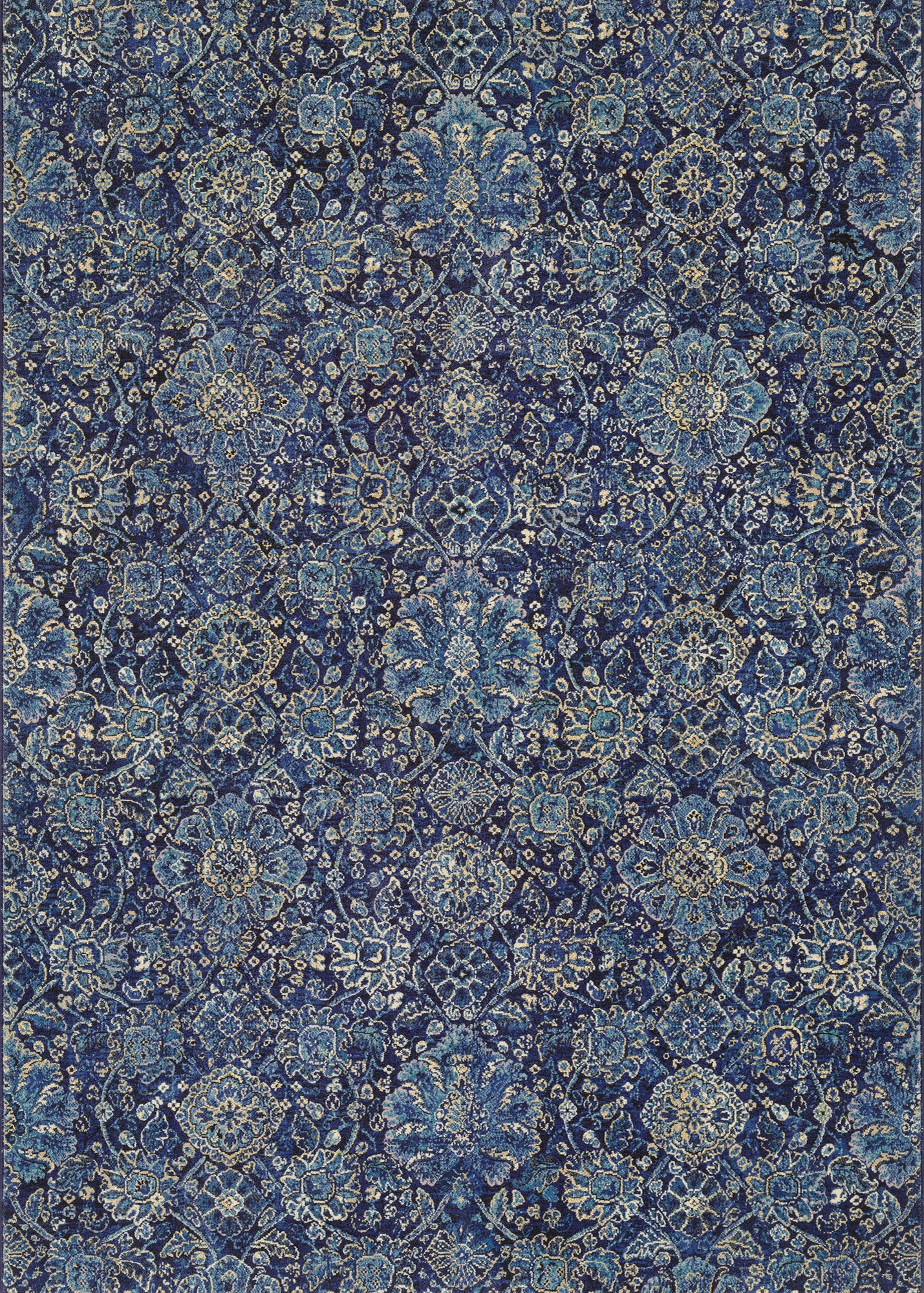 Couristan Easton Winslet Navy-Sapphire Rug 5'3" x 7'6"