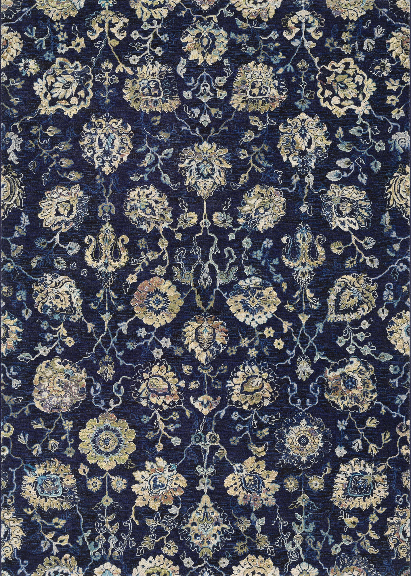Couristan Easton Adaline Navy-Cream Rug 2 x 3'7"