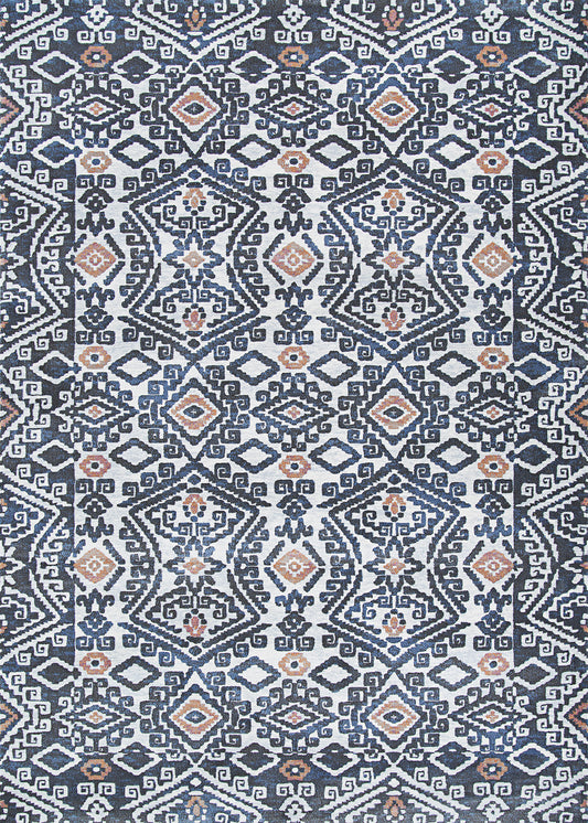 Couristan Everest Bohemia Denim Ivory Rug 9'2" x 12'5"