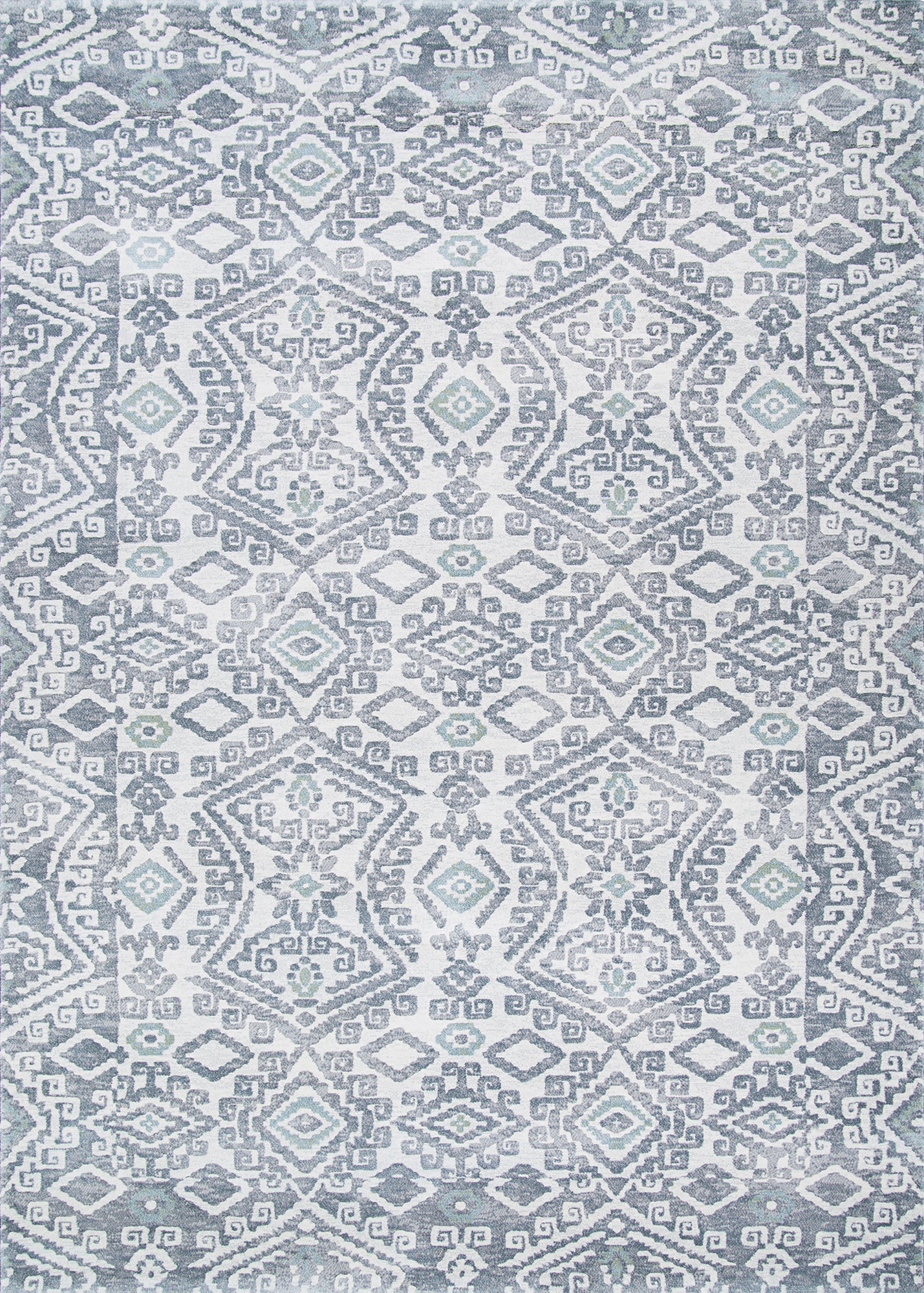 Couristan Everest Bohemia Greystone-Lime Runner Rug 2'7" x 7'10"