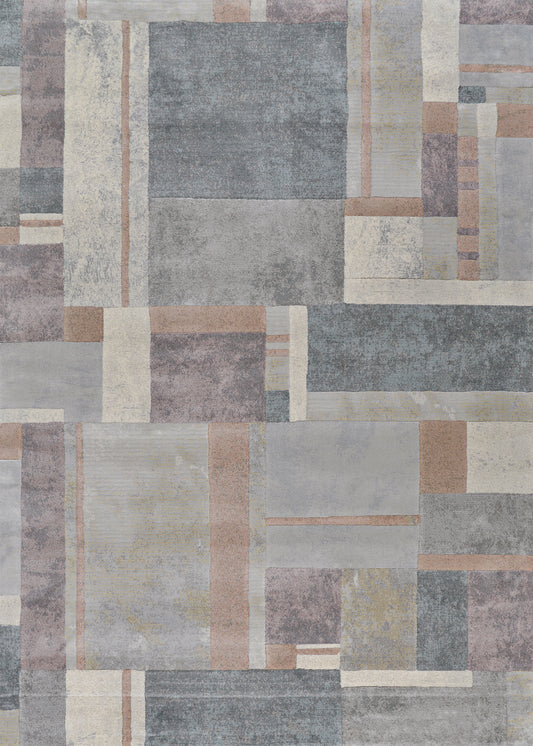 Couristan Easton Gambit Blocks Stone-Multi Rug 9'2" x 12'5"