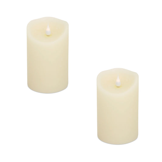 Simplux Designer Melted Candle (Set Of 2) 5.5"H