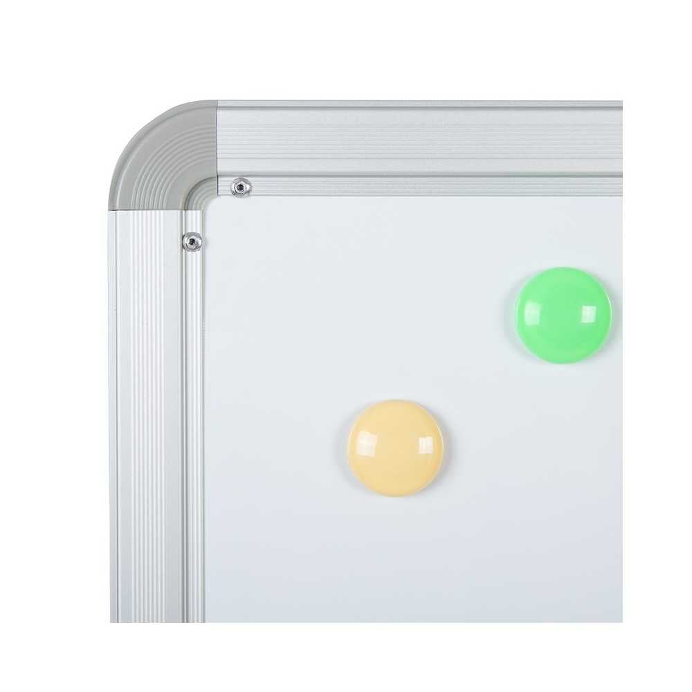 64.25"W x 64.75"H Double-Sided Mobile White Board with Pen Tray