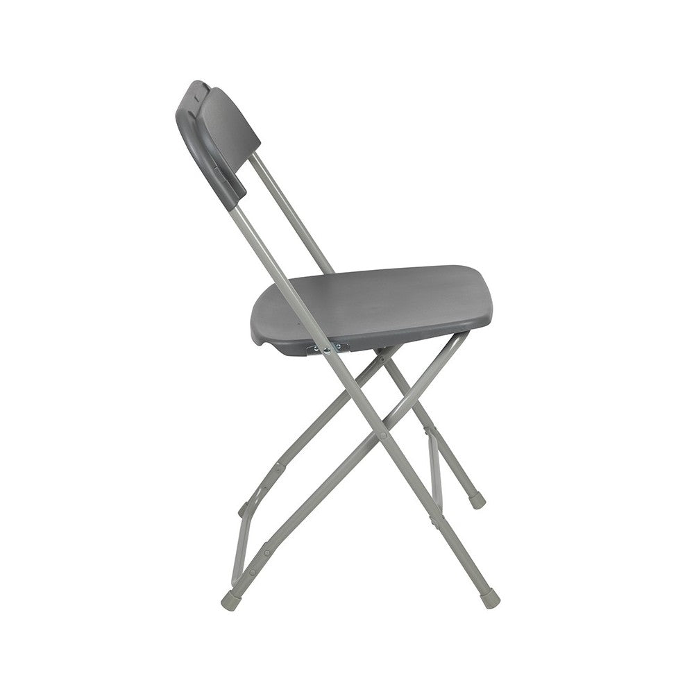 650 lb. Capacity Premium Gray Plastic Folding Chair