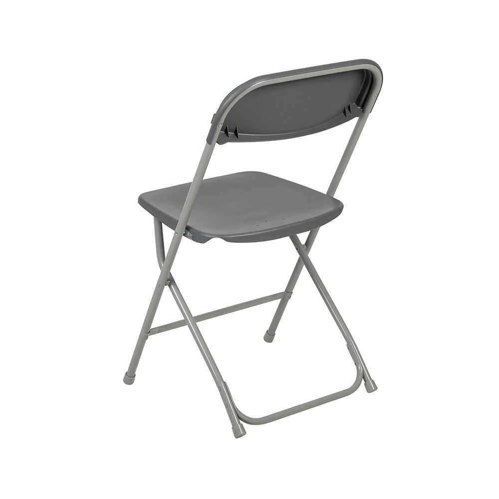 650 lb. Capacity Premium Gray Plastic Folding Chair