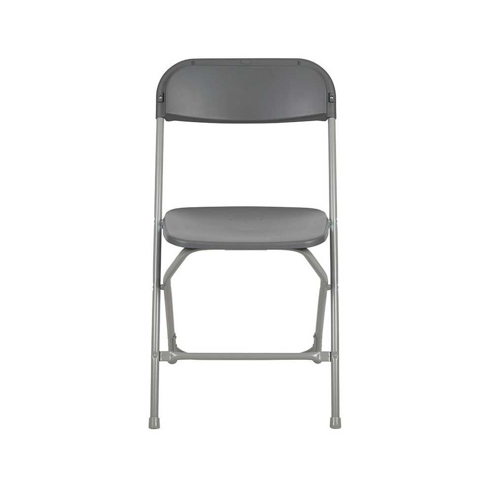650 lb. Capacity Premium Gray Plastic Folding Chair