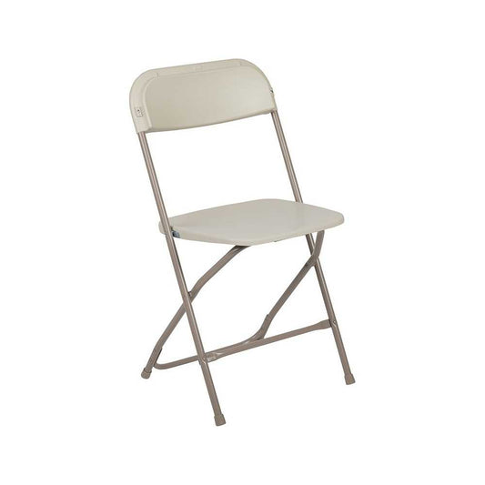 650 lb. Capacity Premium Beige Plastic Folding Chair