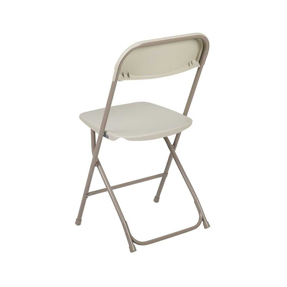 650 lb. Capacity Premium Beige Plastic Folding Chair