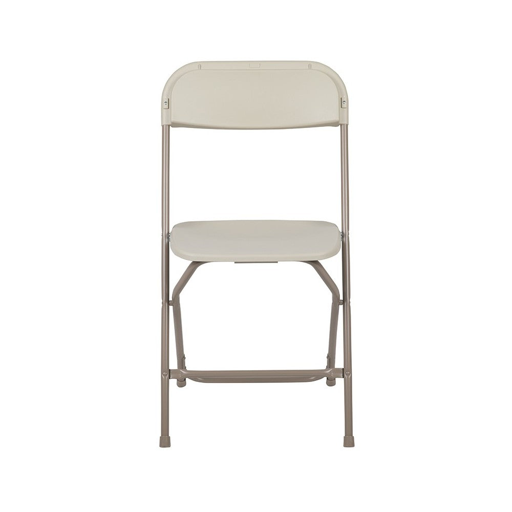 650 lb. Capacity Premium Beige Plastic Folding Chair