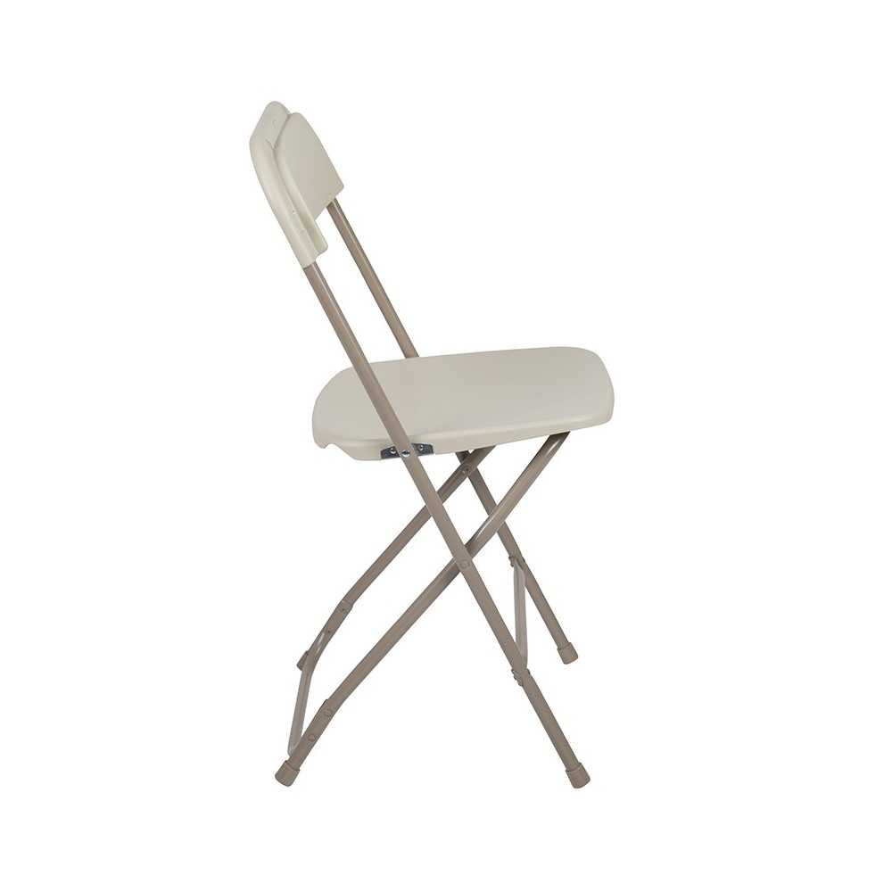 650 lb. Capacity Premium Beige Plastic Folding Chair