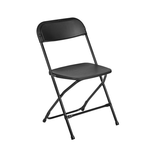 650 lb. Capacity Premium Black Plastic Folding Chair