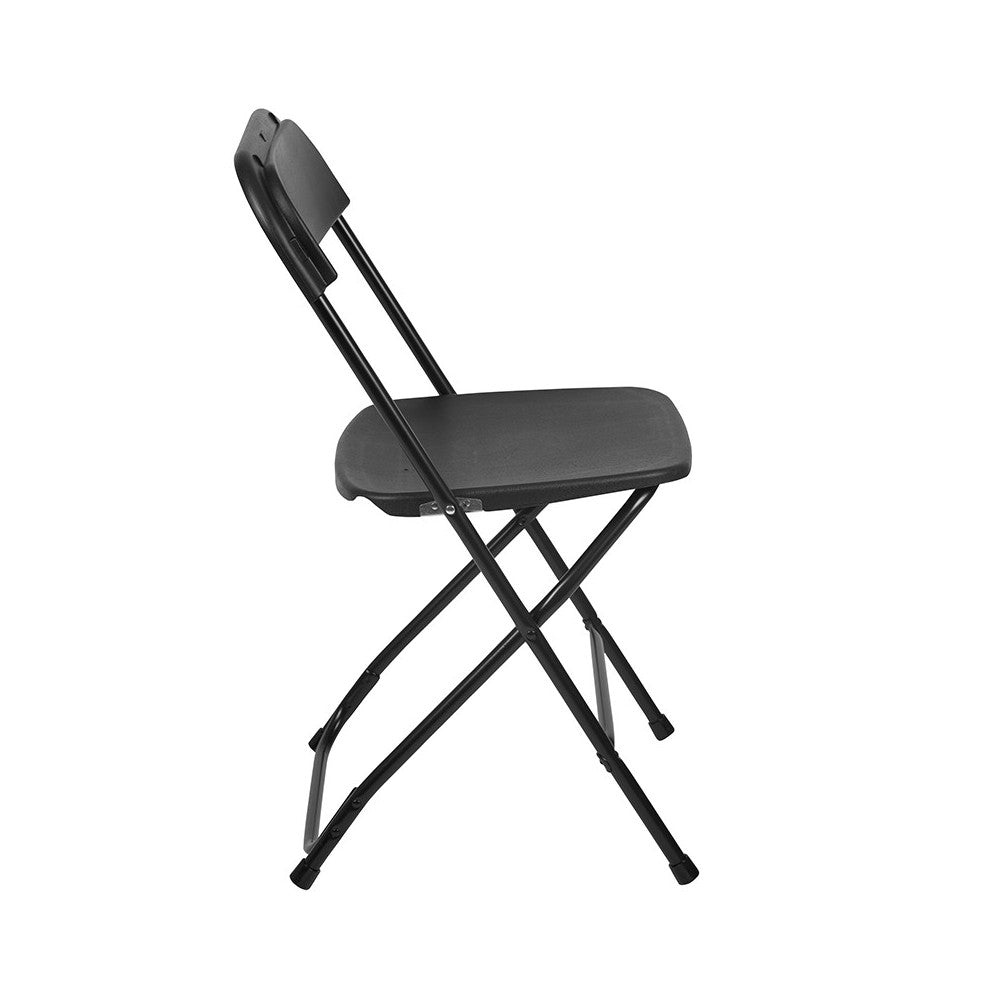 650 lb. Capacity Premium Black Plastic Folding Chair