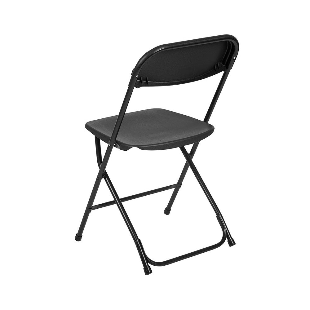650 lb. Capacity Premium Black Plastic Folding Chair