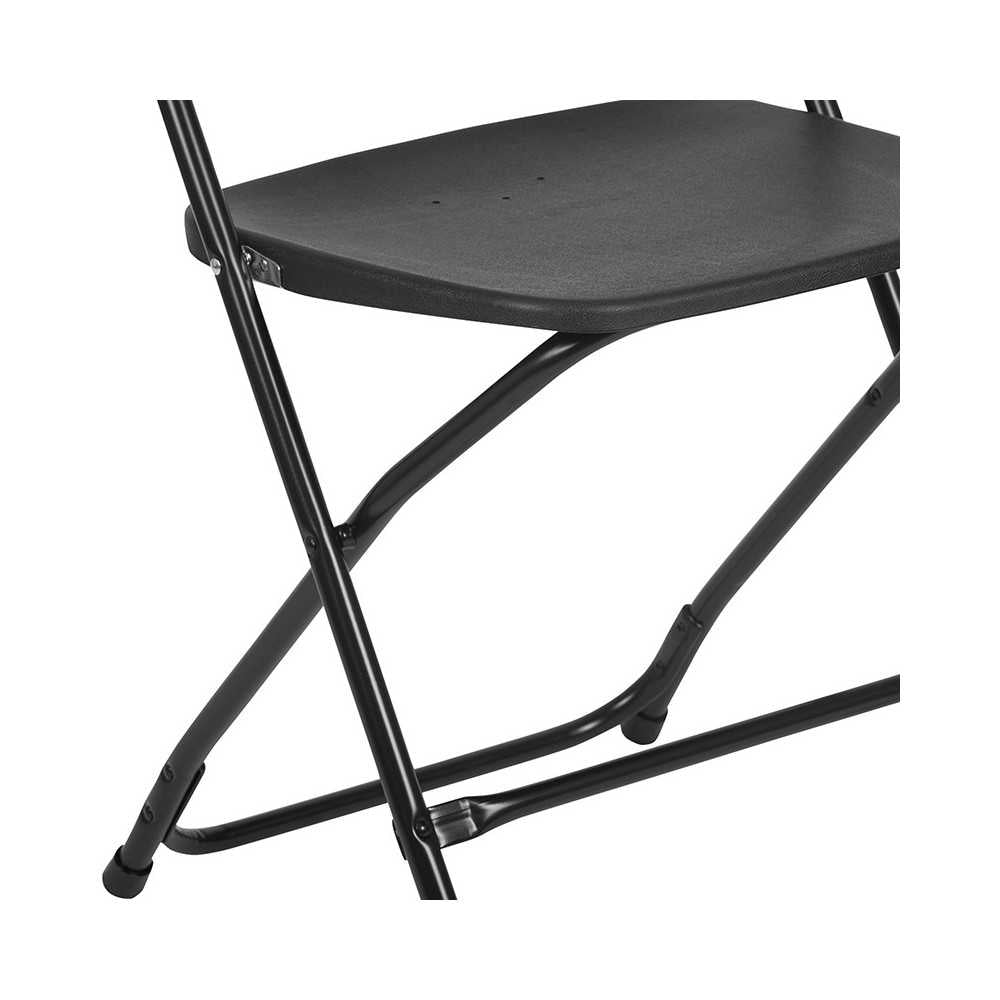 650 lb. Capacity Premium Black Plastic Folding Chair