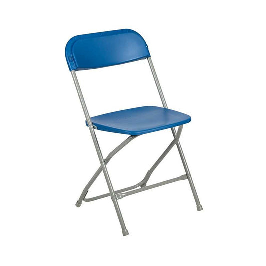 650 lb. Capacity Premium Blue Plastic Folding Chair