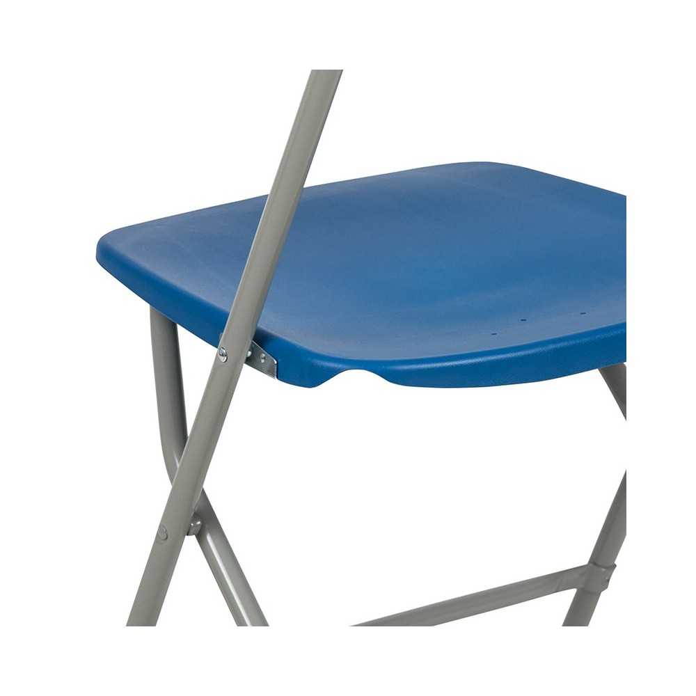 650 lb. Capacity Premium Blue Plastic Folding Chair