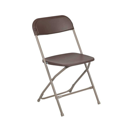 650 lb. Capacity Premium Brown Plastic Folding Chair
