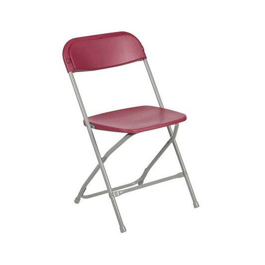 650 lb. Capacity Premium Red Plastic Folding Chair