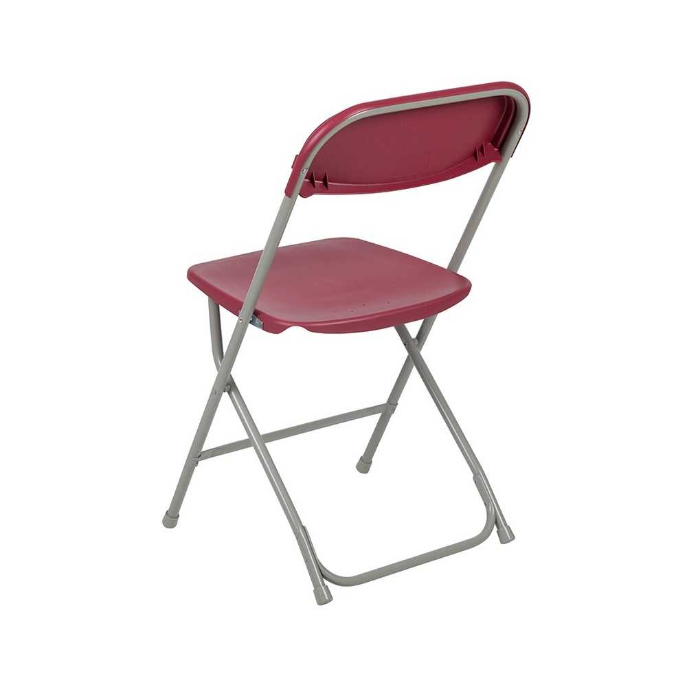 650 lb. Capacity Premium Red Plastic Folding Chair