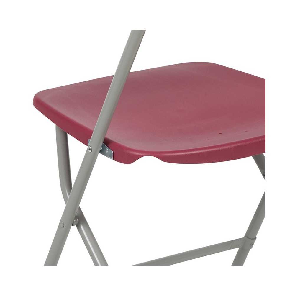 650 lb. Capacity Premium Red Plastic Folding Chair