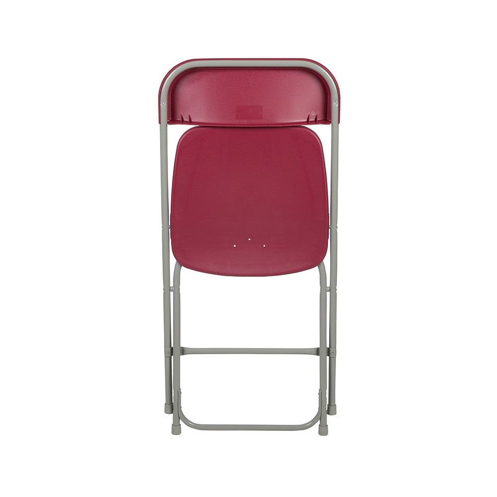 650 lb. Capacity Premium Red Plastic Folding Chair