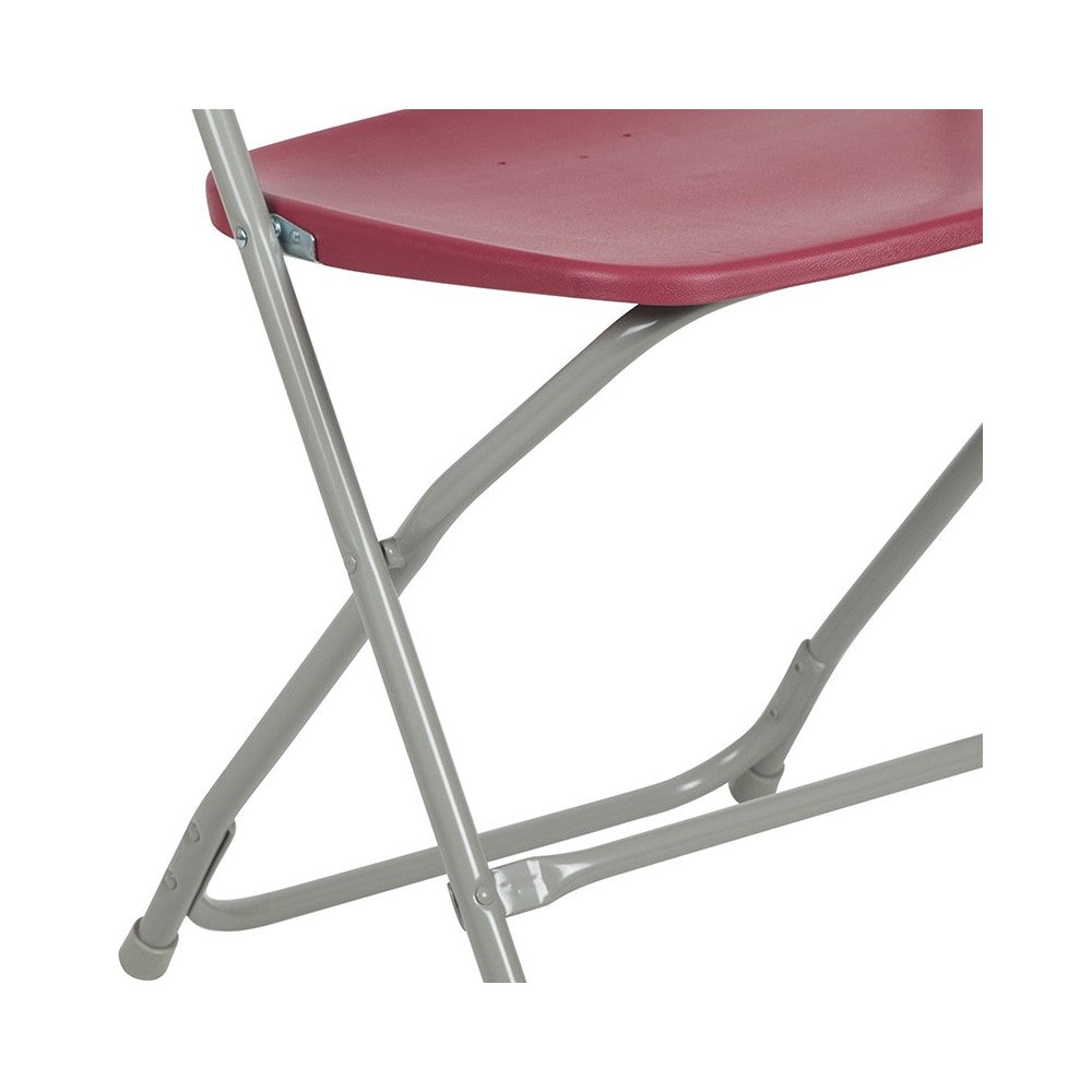 650 lb. Capacity Premium Red Plastic Folding Chair