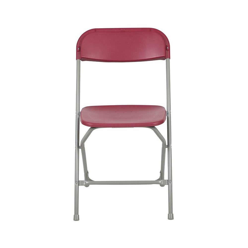 650 lb. Capacity Premium Red Plastic Folding Chair