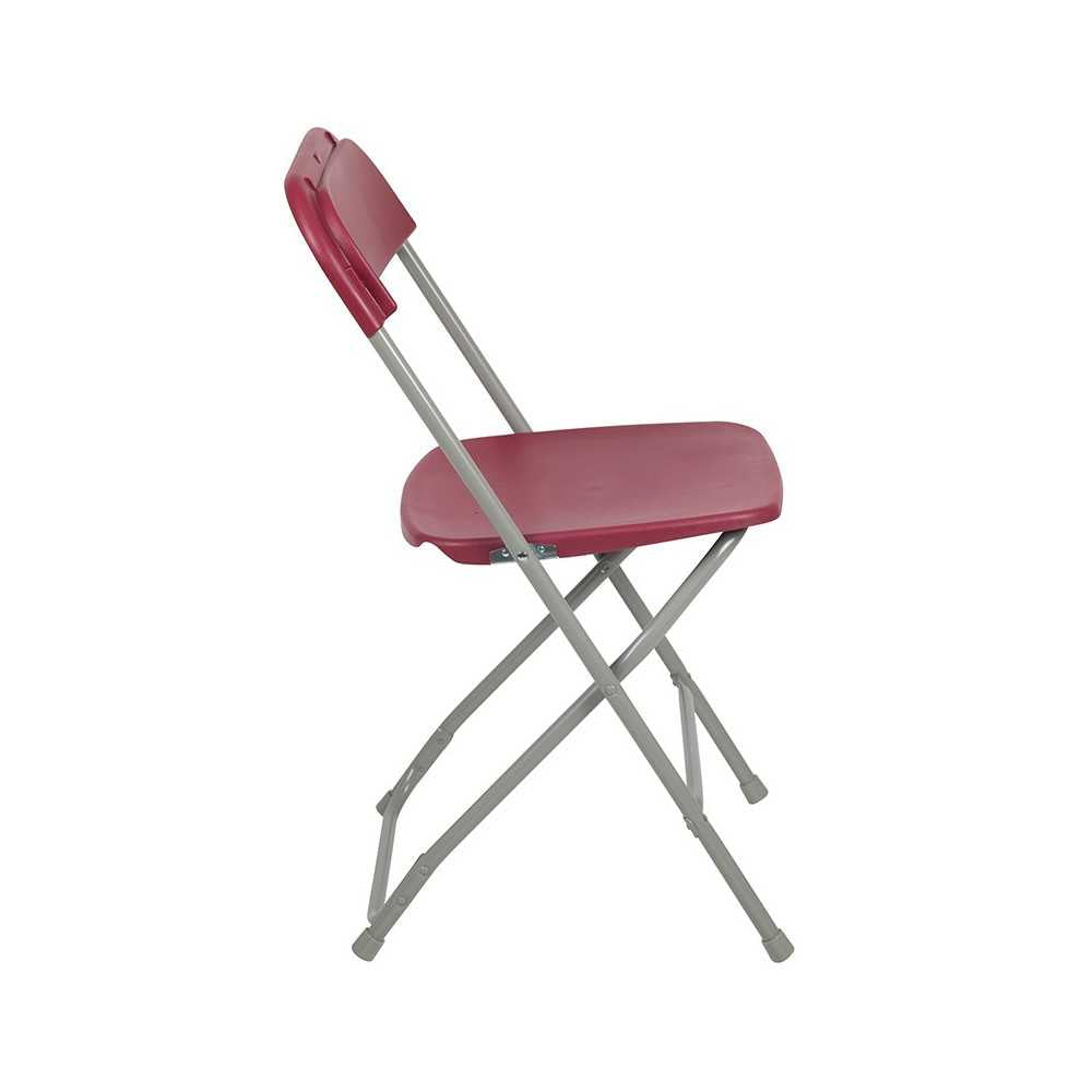 650 lb. Capacity Premium Red Plastic Folding Chair