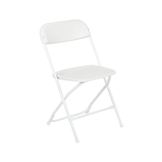 650 lb. Capacity Premium White Plastic Folding Chair