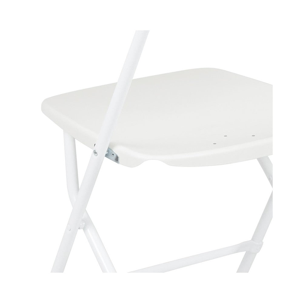 650 lb. Capacity Premium White Plastic Folding Chair
