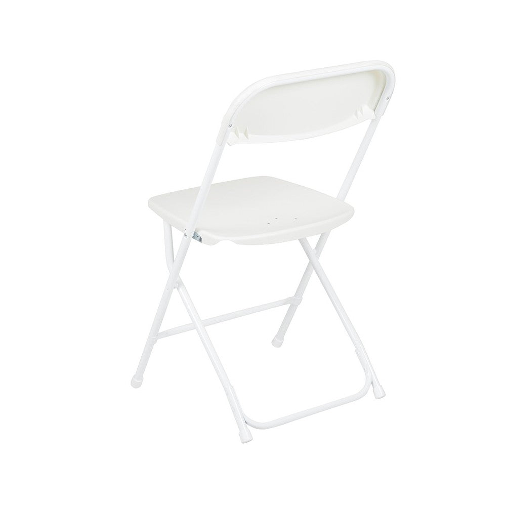 650 lb. Capacity Premium White Plastic Folding Chair