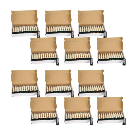 Tree Taper Candle (Set Of 12) W/Remote 5.5"H Plastic