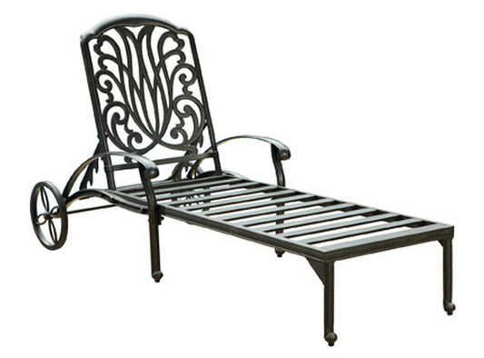 Capri Outdoor Chaise Lounge by homestyles, Charcoal