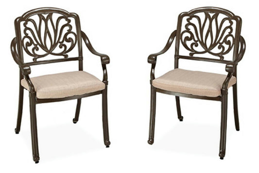 Capri Outdoor Chair Pair by homestyles, Taupe