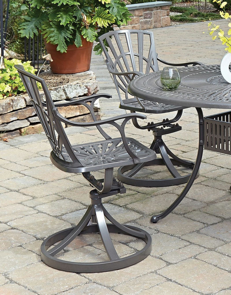 Grenada Outdoor Swivel Rocking Chair by homestyles, Khaki Gray
