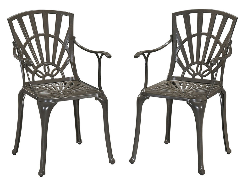 Grenada Outdoor Chair Pair by homestyles, Khaki Gray