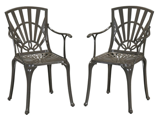 Grenada Outdoor Chair Pair by homestyles, Khaki Gray