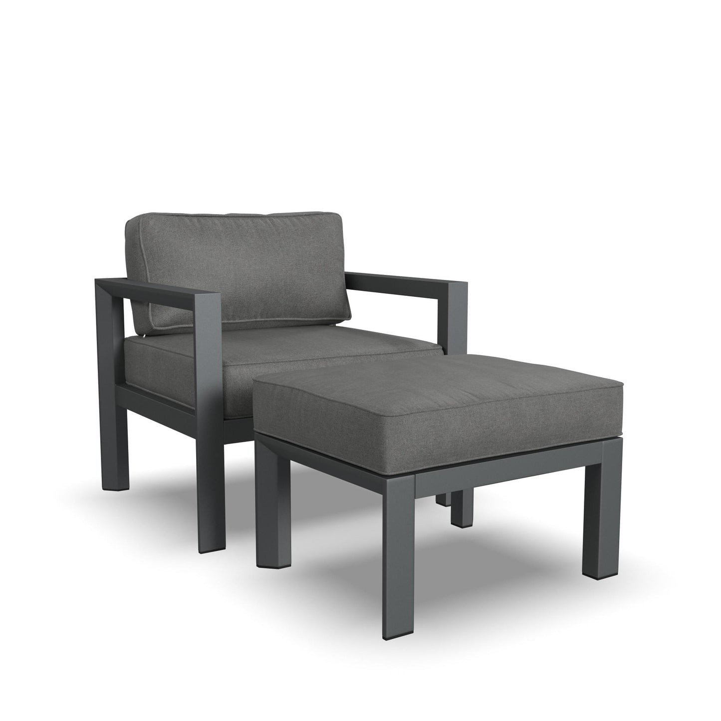 Grayton Chair w/ Ottoman in Gray by homestyles