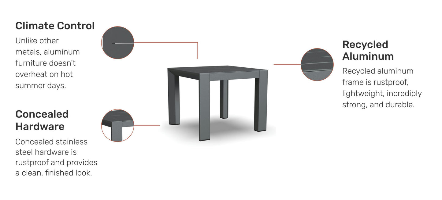 Grayton End Table in Gray by homestyles